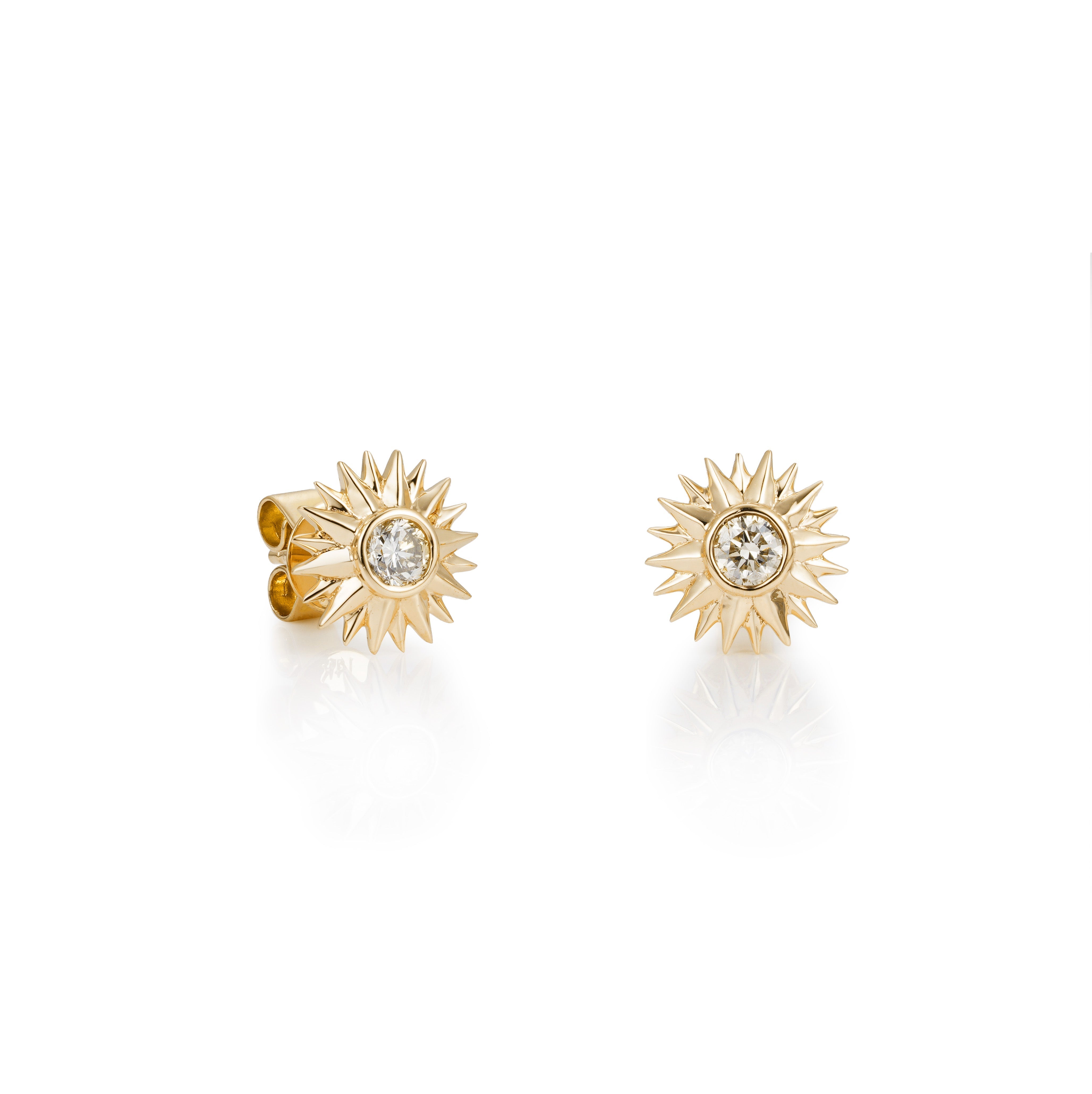 Sunshine Diamond Stud Earrings