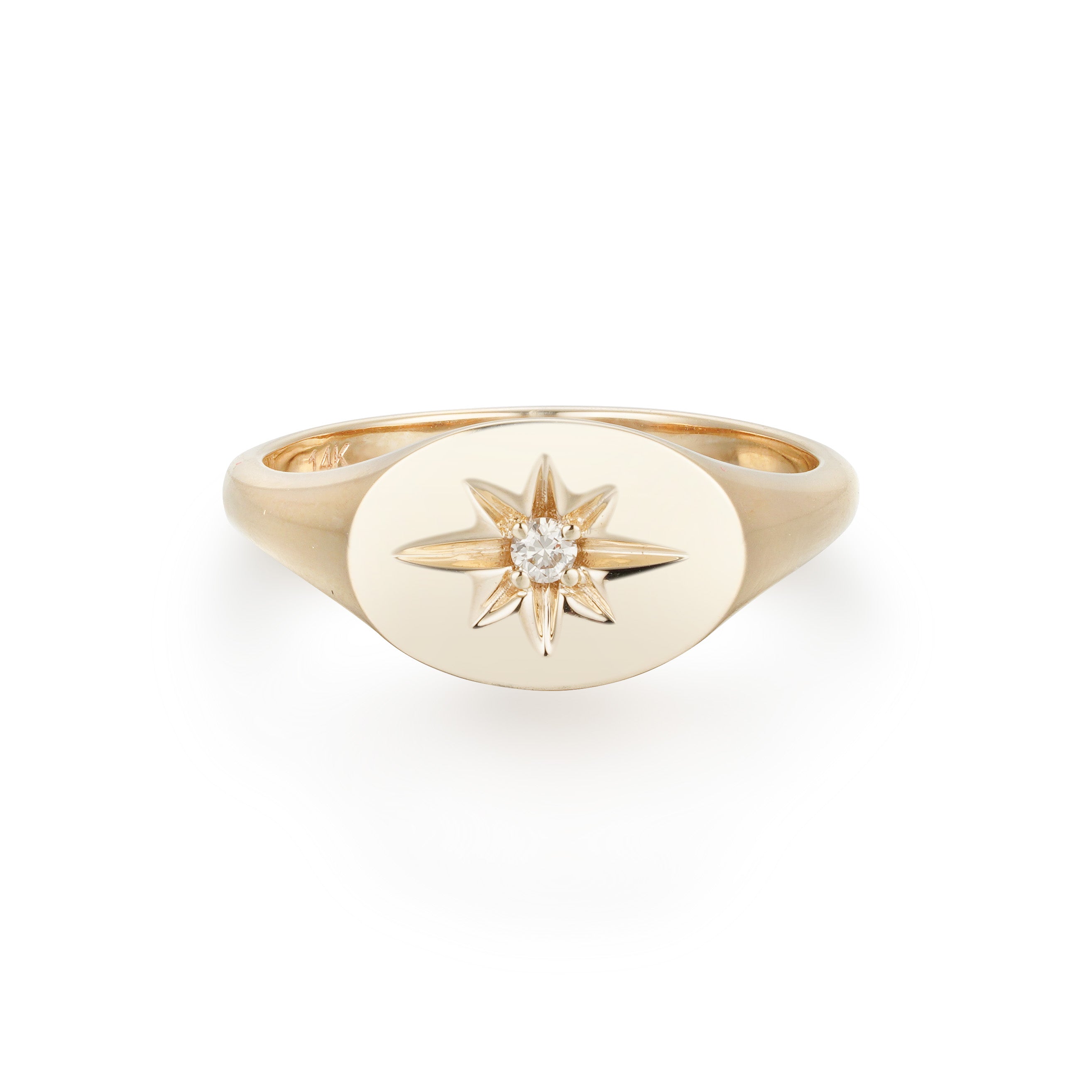 Stellar Gold Signet Ring