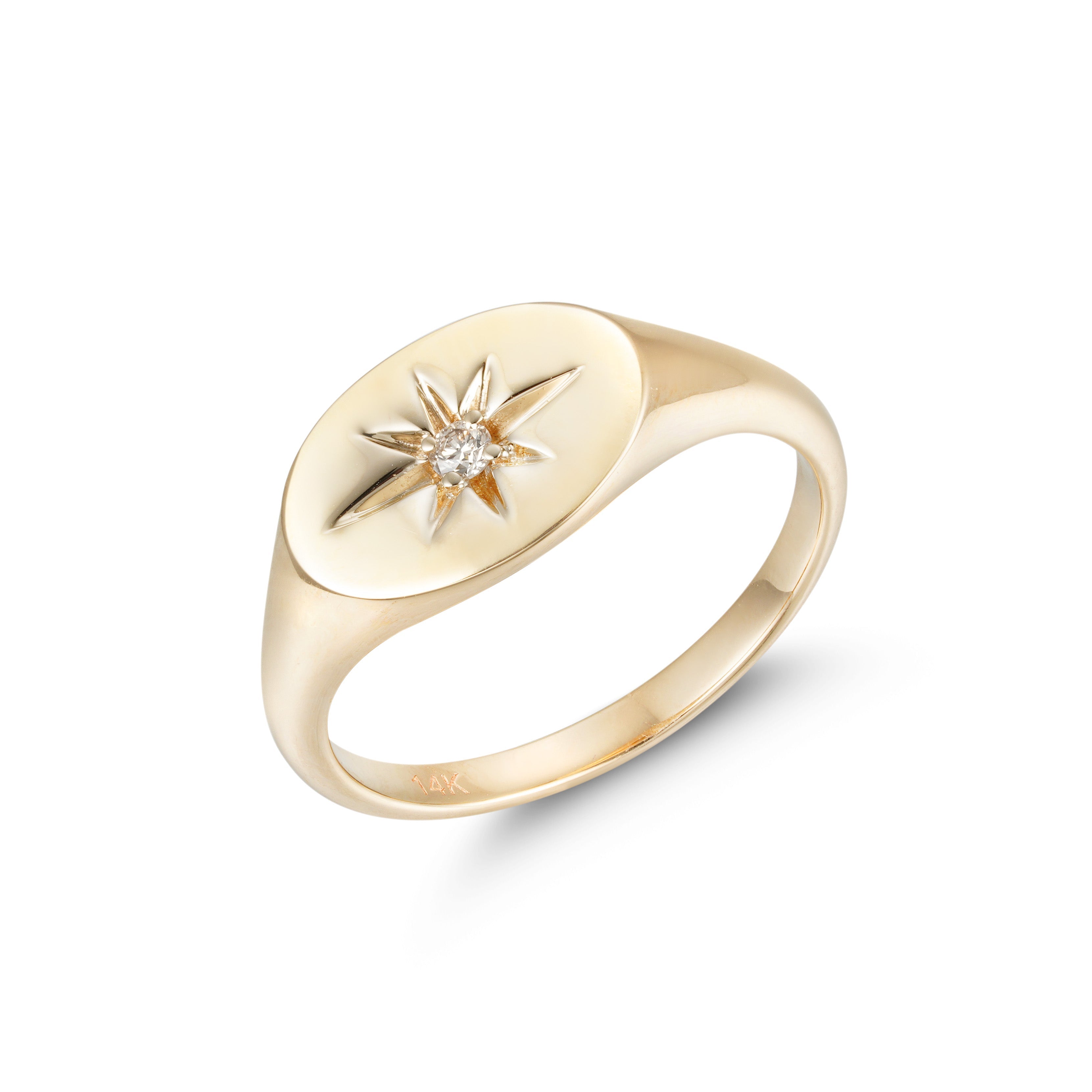 Stellar Gold Signet Ring