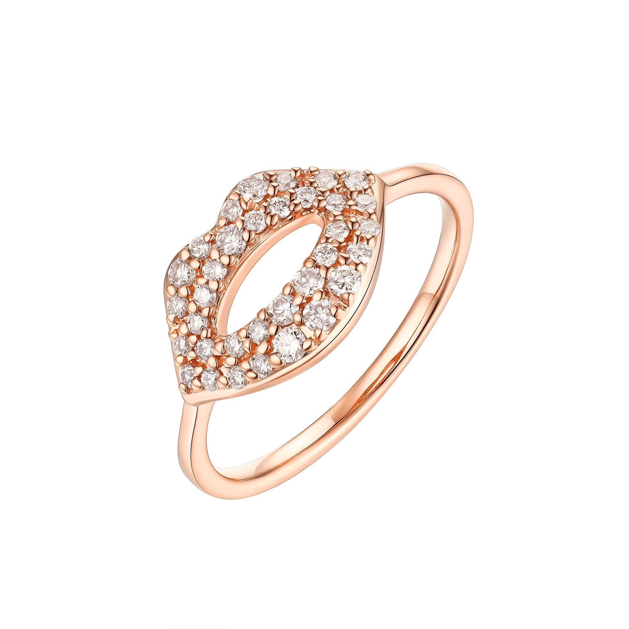 Kissing Lips Diamond Ring