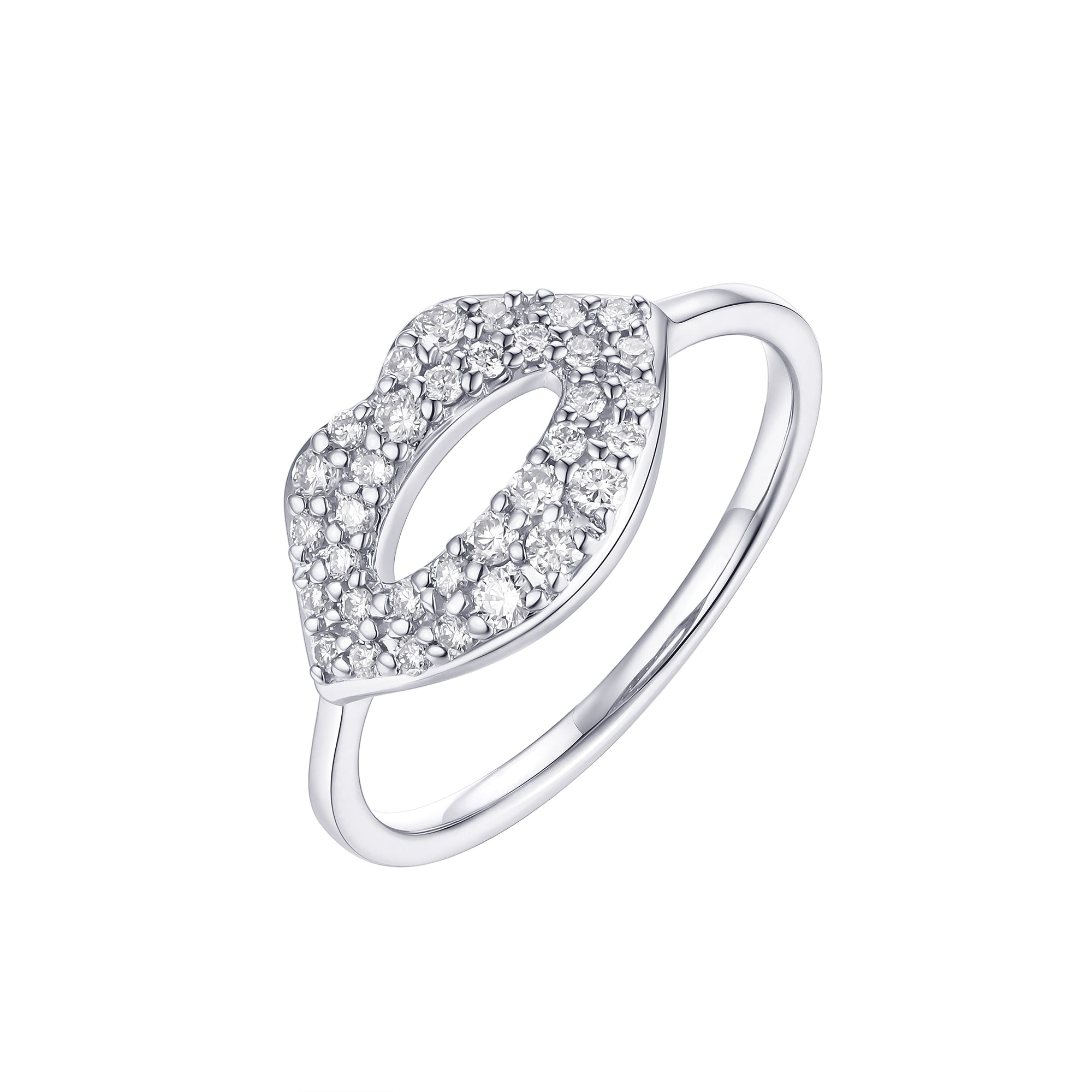 Kissing Lips Diamond Ring