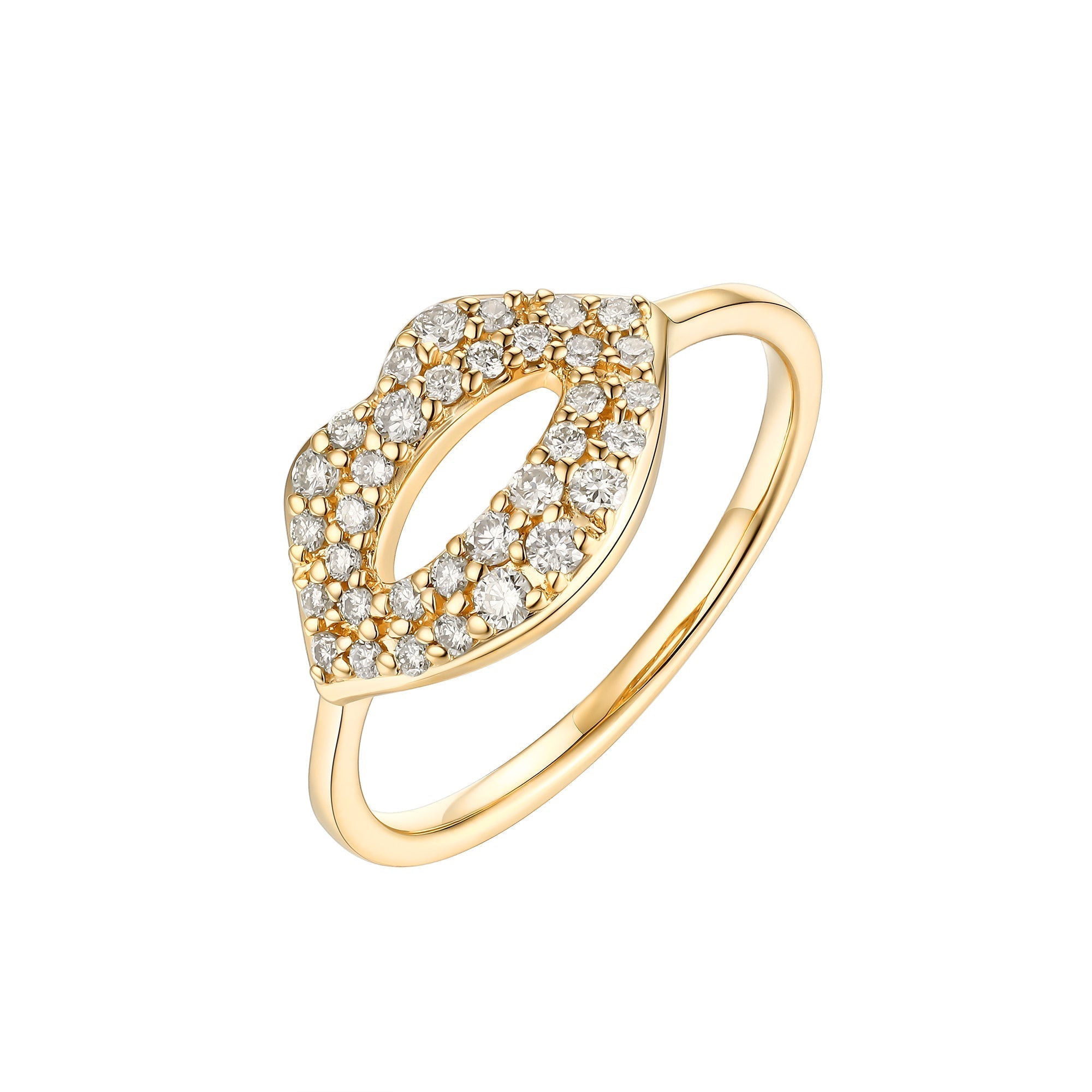 Kissing Lips Diamond Ring