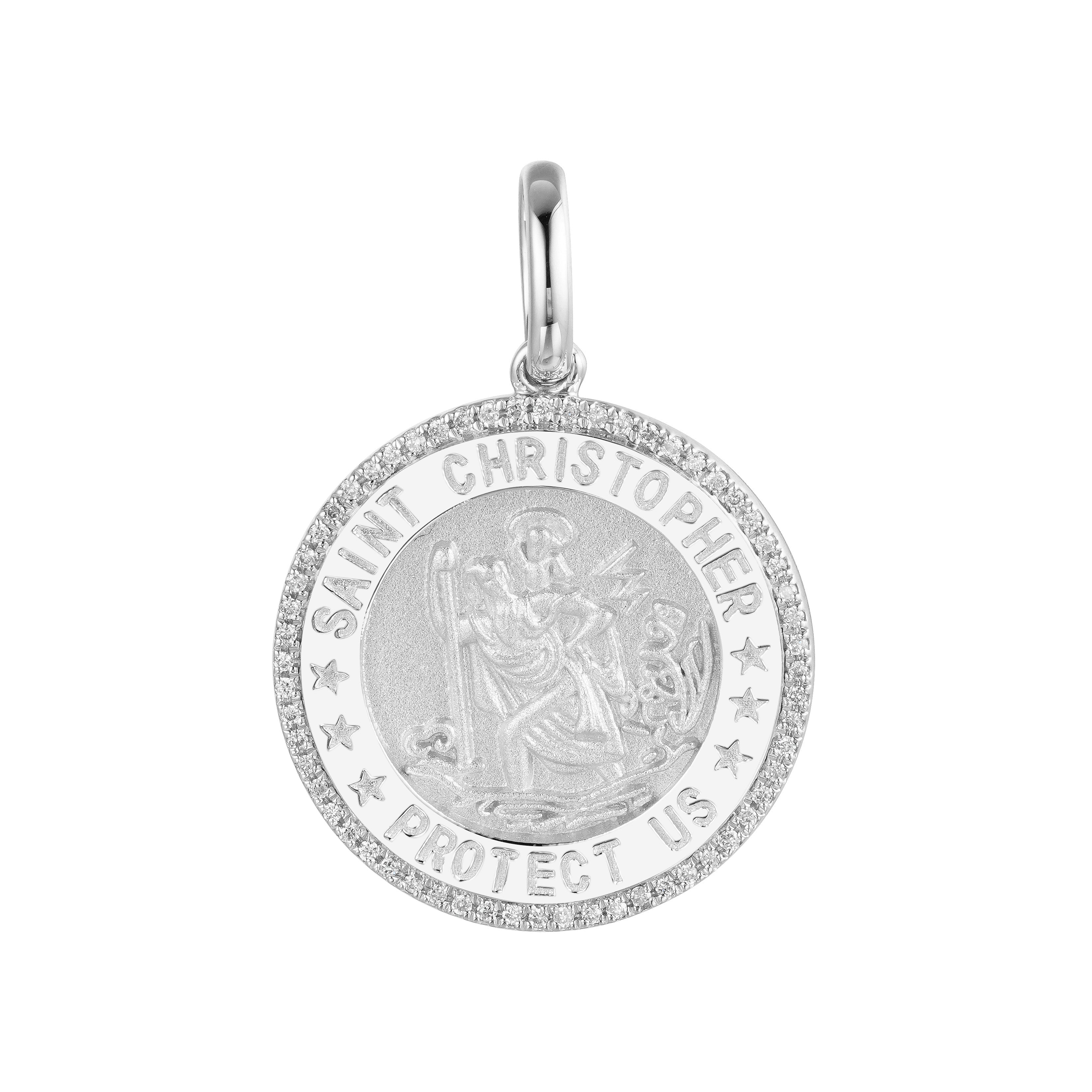 Saint Christopher's Protection Diamond Pendant